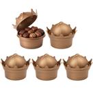 Kit 5 Potes de Doces e Decoração Festa Infantil de Coroa Dourado