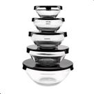 Kit 5 Potes de Vidro com Tampa Hermética Armazenamento de Alimentos