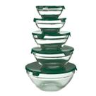 Kit 5 Potes de Vidro Conjunto de Tigela Bowl Para Mantimento Kit 5 Potes de Vidro Conjunto de Tigela Bowl Para Mantimento