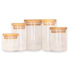 Kit 5 Potes de Vidro Hermético com Tampa de Bambu - Rizzo