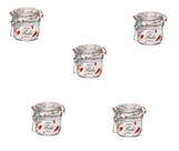 Kit 5 Potes de Vidro Hermético FIDO Terrina 200 ml Ø 83 mm Multiuso