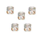 Kit 5 Potes de Vidro Hermético Original Fido Terrina 500 ml Ø 10,6 mm Multiuso