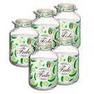 Kit 5 Potes de Vidro Hermético Original FIDO Terrina 5000 ml Ø 17,5 mm Multiuso