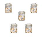 KIT 5 Potes de Vidro Hermético Original FIDO Terrina 750 ml Ø 10,5 mm Multiuso KIT 5 Potes de Vidro Hermético Original FIDO Terrina 750 ml Ø 10,5 mm Multiuso