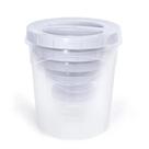 Kit 5 Potes Grandes Para Mantimento Multiuso Tamanhos Variados -Usual