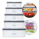 Kit 5 Potes Herméticos Premium - Organização Total e Alimentos Sempre Frescos