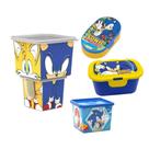 Kit 5 Potes Organizador Lancheira Escolar Multiuso Infantil -