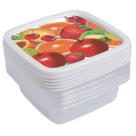 Kit 5 Potes Para Alimentos 240 ml Quadrado C/ Tampa Multiuso