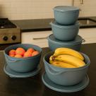 Kit 5 Potes Plastico Redondos Bowl Cozinha Marmita Livre Bpa