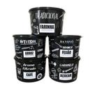 Kit 5 Potes Plásticos Porta Mantimentos Pretos 2 litros