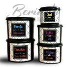 Kit 5 Potes Porta Condimentos Beleza e Organização