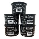 Kit 5 Potes Porta Mantimento Alimento Herméticos Decorado