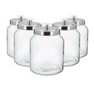 Kit 5 Potes Vidro Porta Mantimentos 3L Home & Co