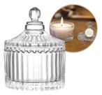 Kit 5 Potiches Bomboniere Vidro Lembrancinhas Porta Velas 9cm