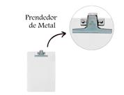 Kit 5 Prancheta Acrílico A4 Prendedor De Metal Novacril