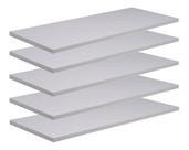 Kit 5 Prateleiras Mdf 55x20 Branco Nicho Livros Revista