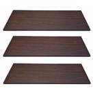 Kit 5 Prateleiras Mdf 65x15 Tabaco Nicho Livros Revista