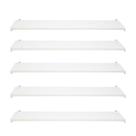 Kit 5 Prateleiras Painel Canaletado Com Suporte Para Loja 30x60cm