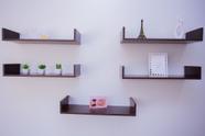Kit 5 Prateleiras U Mdf 40x20 Tabaco Nicho Livros Revista