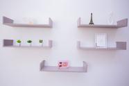 Kit 5 Prateleiras U Mdf 45x20 Cinza Nicho Livros Revista