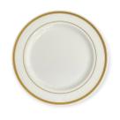 Kit 5 Pratinhos sobremesa Acrílico Luxo Dourado 18cm festa