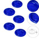 Kit 5 Prato Infantil de Plástico Com Desenho de Trator Azul