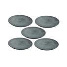 Kit 5 Pratos Raso Redondo Pedra Sabão Sobremesa e Bolos 22cm