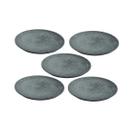 Kit 5 Pratos Raso Redondo Pedra Sabão Sobremesa e Bolos 30cm