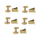 Kit 5 prendedor fixador trava porta dourado fosco 806 imab latão piso acetinado - buchas + parafusos