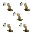 Kit 5 prendedor fixador trava porta magnético adesivo 804 antique ouro velho imab imã piso e parede