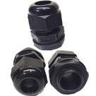 Kit 5 Prensa Cabo BSP 3/8 Nylon com Vedação IP68 Fio Preto