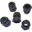 Kit 5 Prensa Cabo PG13.5 1/2 de Nylon com Vedação IP68 Fio Preto