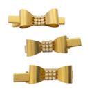 Kit 5 Presilhas de cabelo Laço com Strass brilhoso de metal