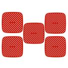 kit 5 Protetores Quadrados Tapete Silicone Fogão Indução 19 cm Almofada Protetora