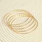 Kit 5 Pulseiras Bracelete Aro Fino Folheado a Ouro 18k