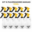 Kit 5 Pulverizador Manual Vonder 500ml Borrifador Pequeno Branco