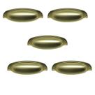 Kit 5 puxador concha colonial dourado 115 italy line metal 96mm com parafusos Kit 5 puxador concha colonial dourado 115 italy line metal 96mm com parafusos