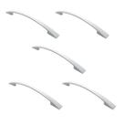 Kit 5 puxador italy line 2092 branco metal 096mm com parafusos Kit 5 puxador italy line 2092 branco metal 096mm com parafusos