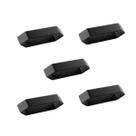 Kit 5 puxador para movel elemento m 48mm preto zen zp5454.24