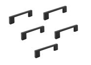 Kit 5 puxador preto fosco il 950 italy line metal 64mm c/ parafusos Kit 5 puxador preto fosco il 950 italy line metal 64mm c/ parafusos