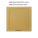 Kit 5 Quadro Quadrado com Moldura e Fundo Removível 15x15 Mdf 9mm Madeira