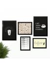 Kit 5 Quadros Cantinho do Café Placas Decorativas Cozinha Café Torna Tudo Possível