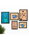 Kit 5 Quadros Cantinho do Café Placas Decorativas Cozinha Não Gostaria De Entrar
