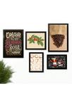 Kit 5 Quadros Cantinho do Café Placas Decorativas Cozinha