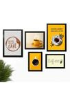 Kit 5 Quadros Cantinho do Café Placas Decorativas Cozinha Que Não Nos Falte Café
