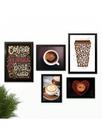 Kit 5 Quadros Cantinho do Café Placas Decorativas I Love Coffee