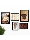 Kit 5 Quadros Cantinho do Café Placas Decorativas