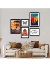 Kit 5 Quadros Decorativos Permita-se Viagem