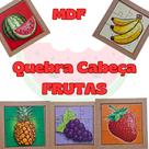 Kit 5 Quebra Cabeça Frutas em MDF Aprendizado e Diversão Kit 5 Quebra Cabeça Frutas em MDF Aprendizado e Diversão