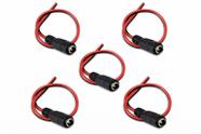 Kit 5 rabicho 20cm p4 femea fio pt vm